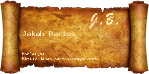 Jakab Bartos névjegykártya